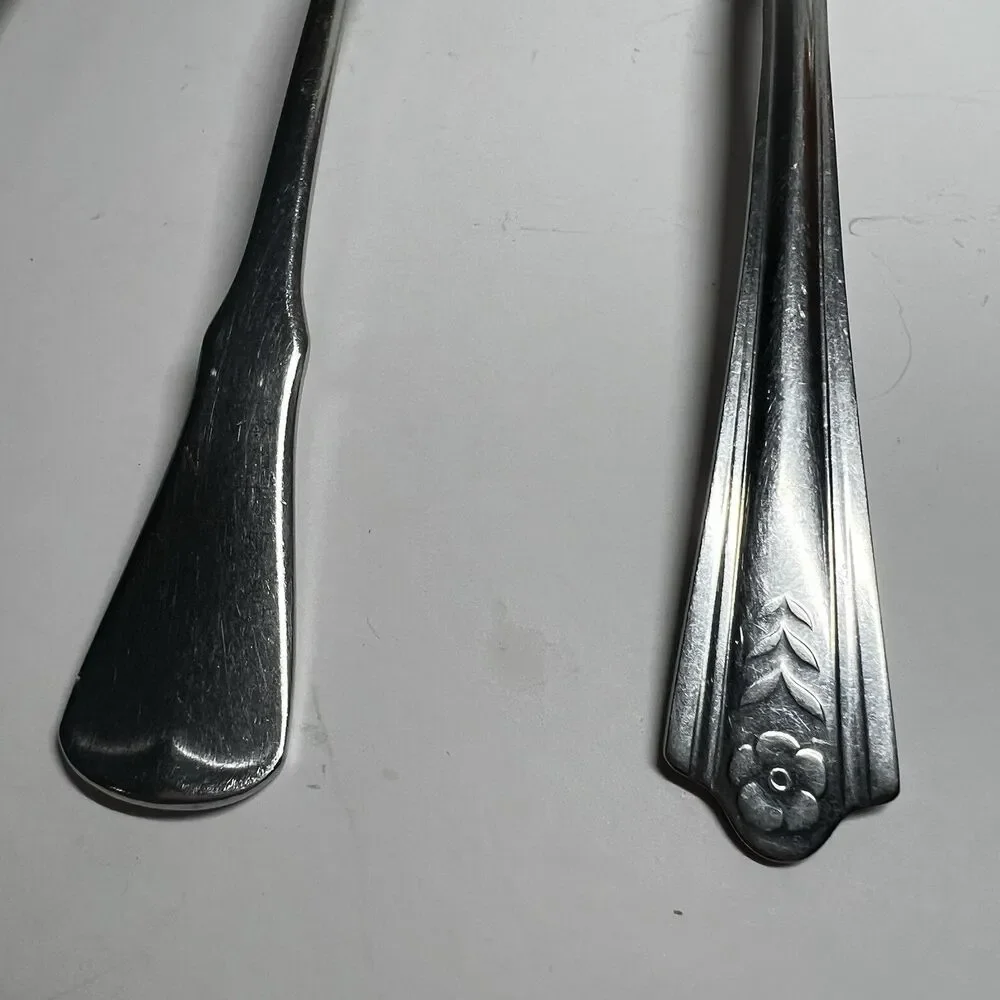 Vtg Stainless Silverplate Spoon Lot 10pc Oneida Wm Rogers Victor Royal Saxony